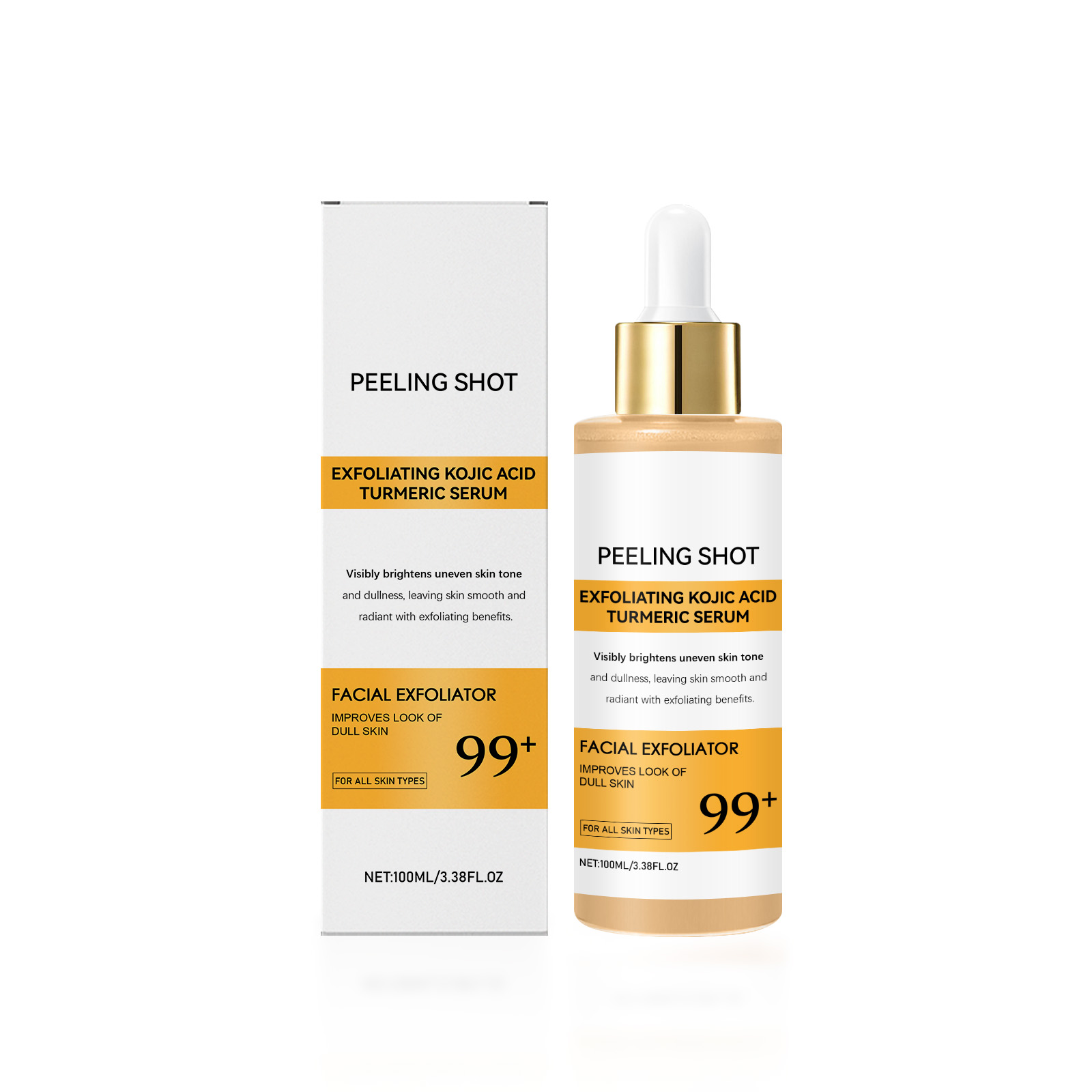 Kojic Acid Turmeric Serum Nourishes Skin Light Texture Non Sticky Soft Smooth Moisturize Facial Complexion Care Liquid