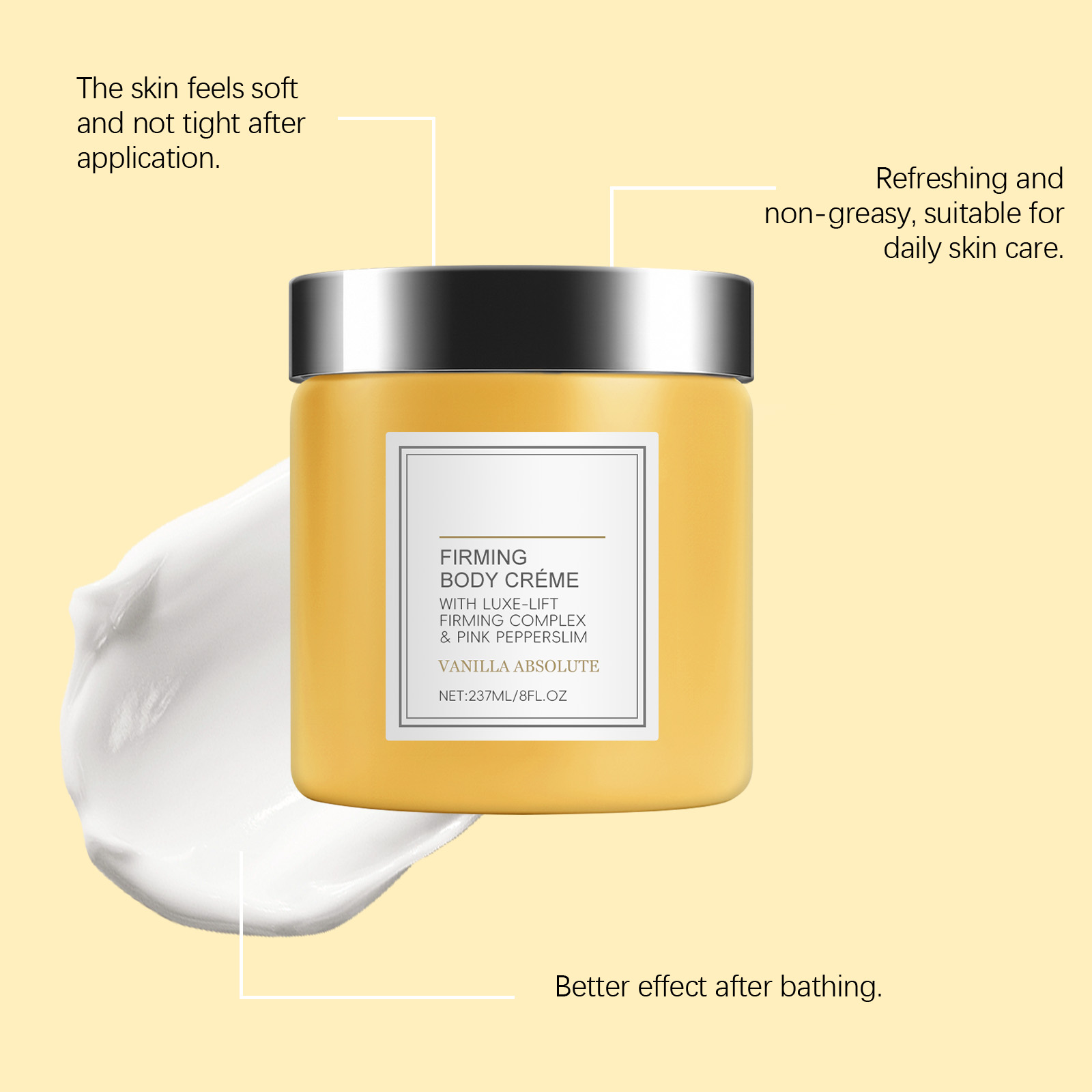 Vanilla Body Moisturizer Cream Mild Hydrate Smooth Soft Fresh Light Floral Skin Care Full Body