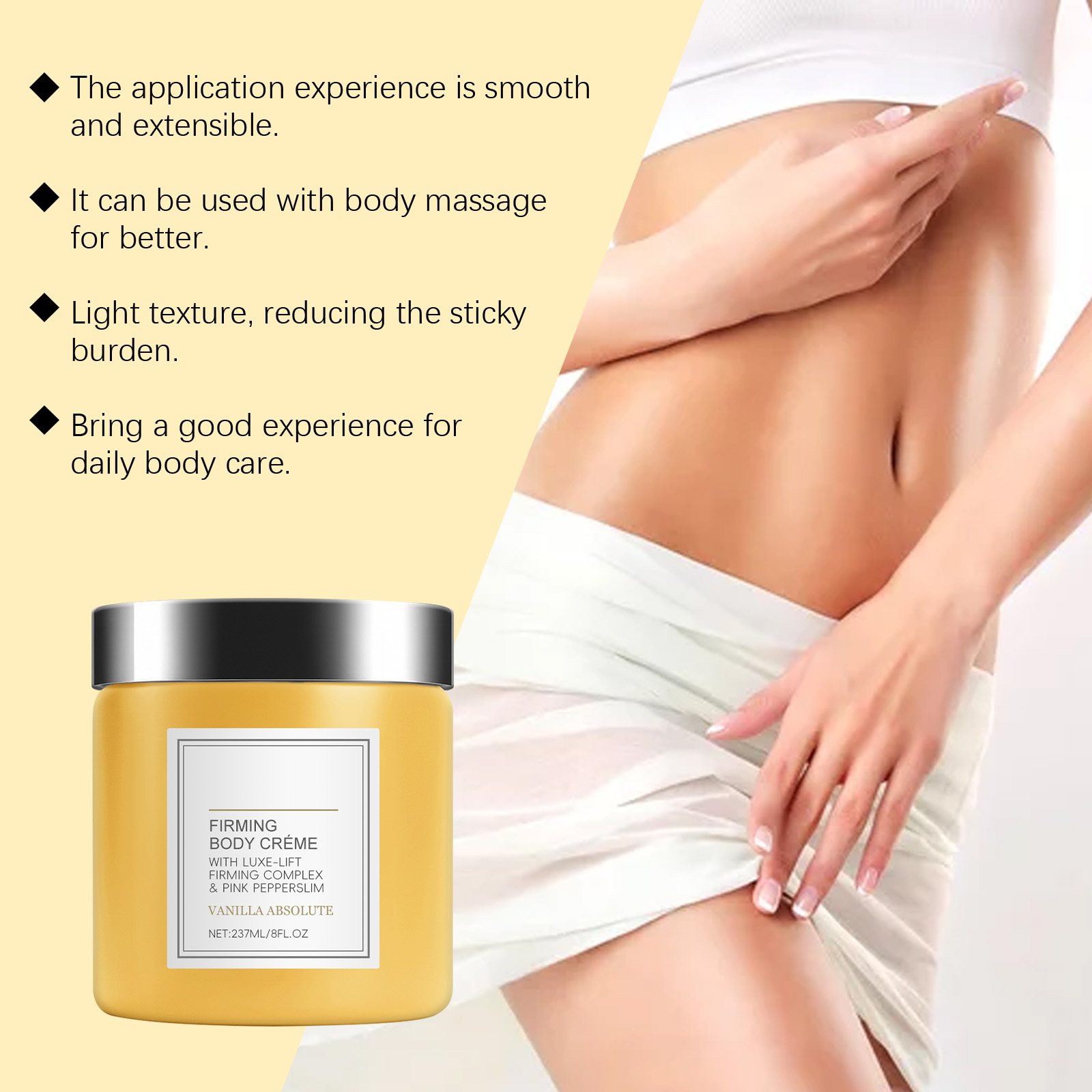 Vanilla Body Moisturizer Cream Mild Hydrate Smooth Soft Fresh Light Floral Skin Care Full Body