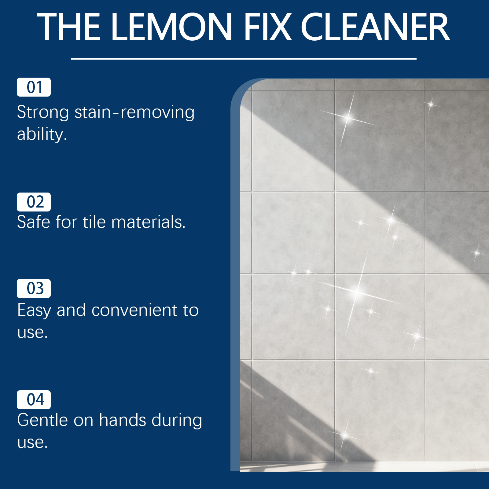 Lemon Brightening Cleaner Gloss Renew Care Spray Household Tile Remove Scratch Water Stain Dirt Surface