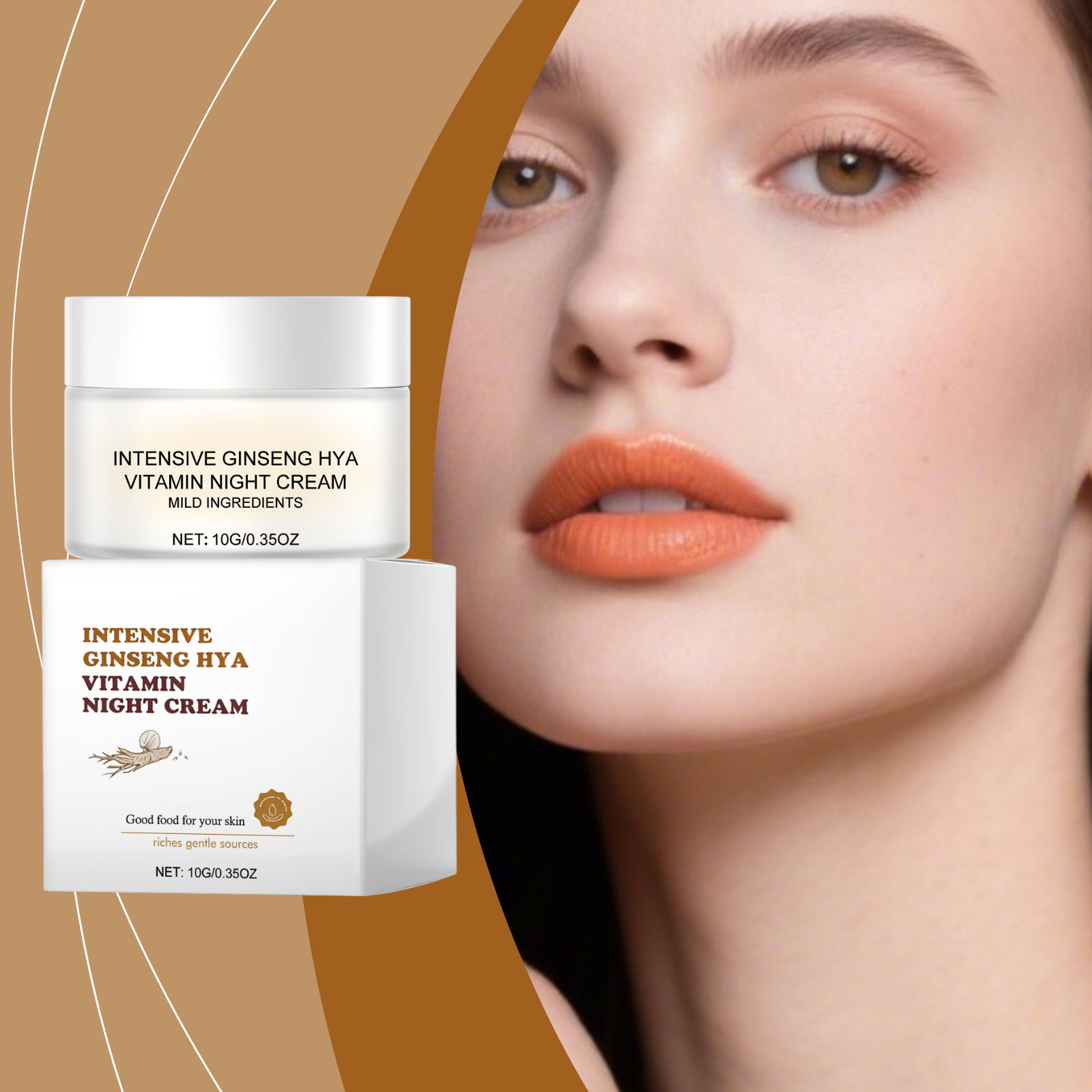 Vitamin Night Cream Hydrating Moisturizing Lightweight Easy Absorbed Tender Care Brightening For Facial Skin