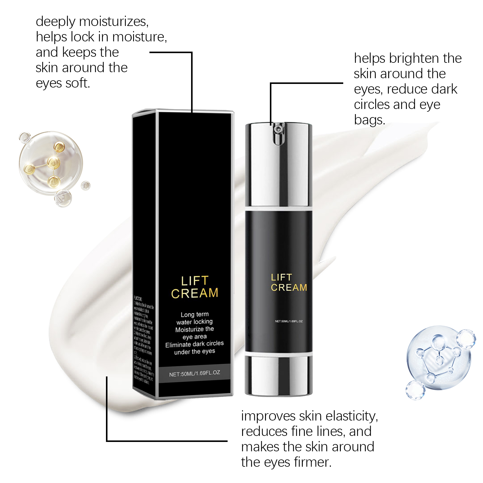 Firming Eye Cream Mild Care Elastic Skin Smooth Fine Line Reduce Tighten Daily Care For Eye Area Skin