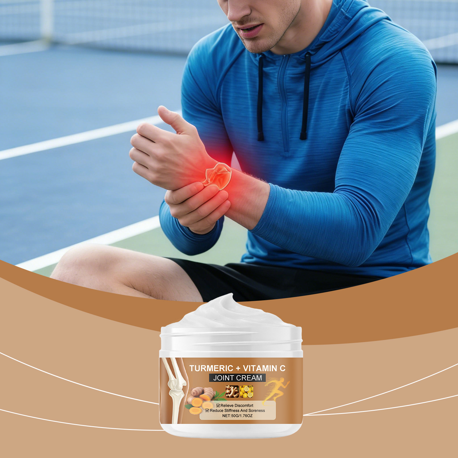 Joint Care Cream Nourishing Gentle Fresh Comfortable Maintenance Massage External Use Joint Knee Body Skin