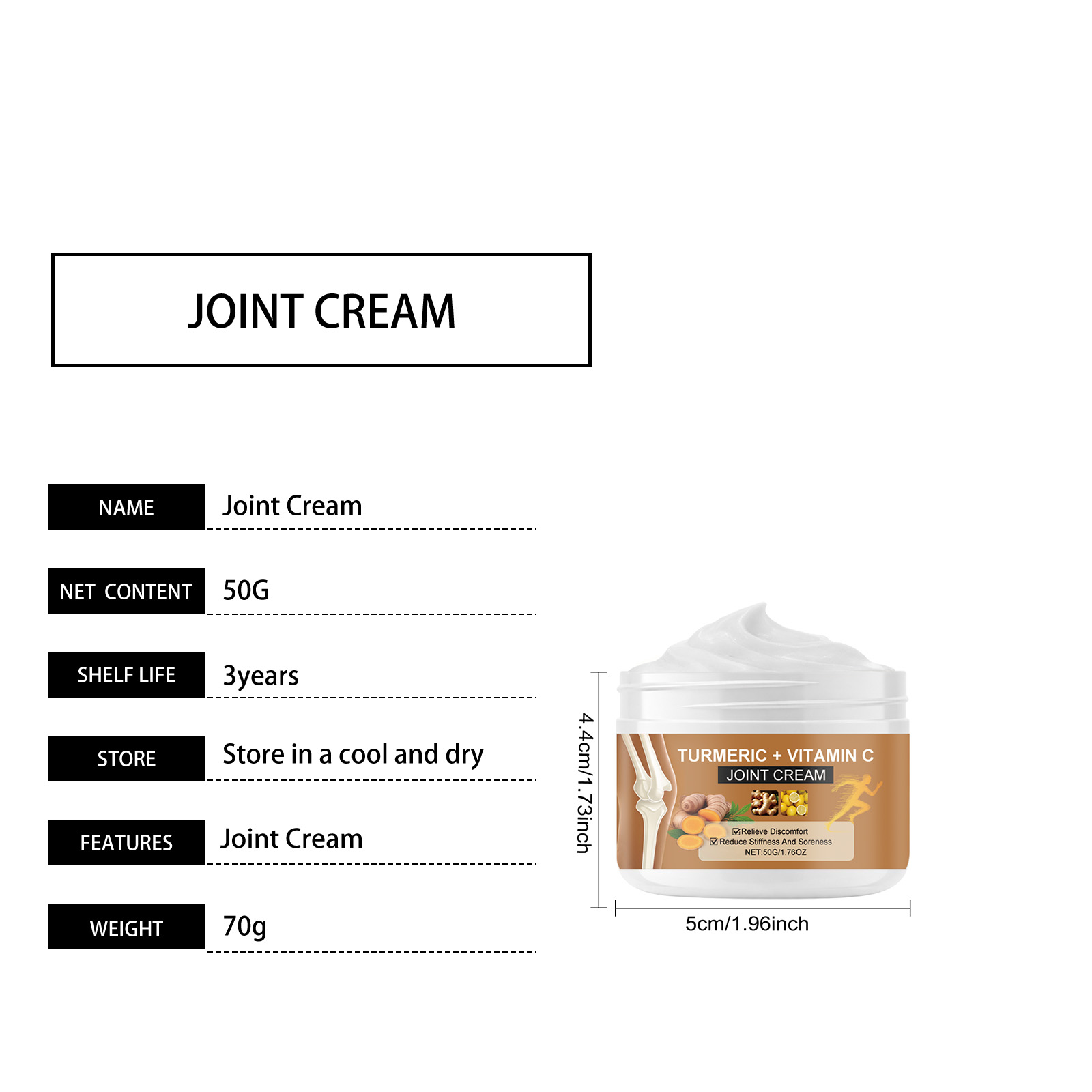 Joint Care Cream Nourishing Gentle Fresh Comfortable Maintenance Massage External Use Joint Knee Body Skin