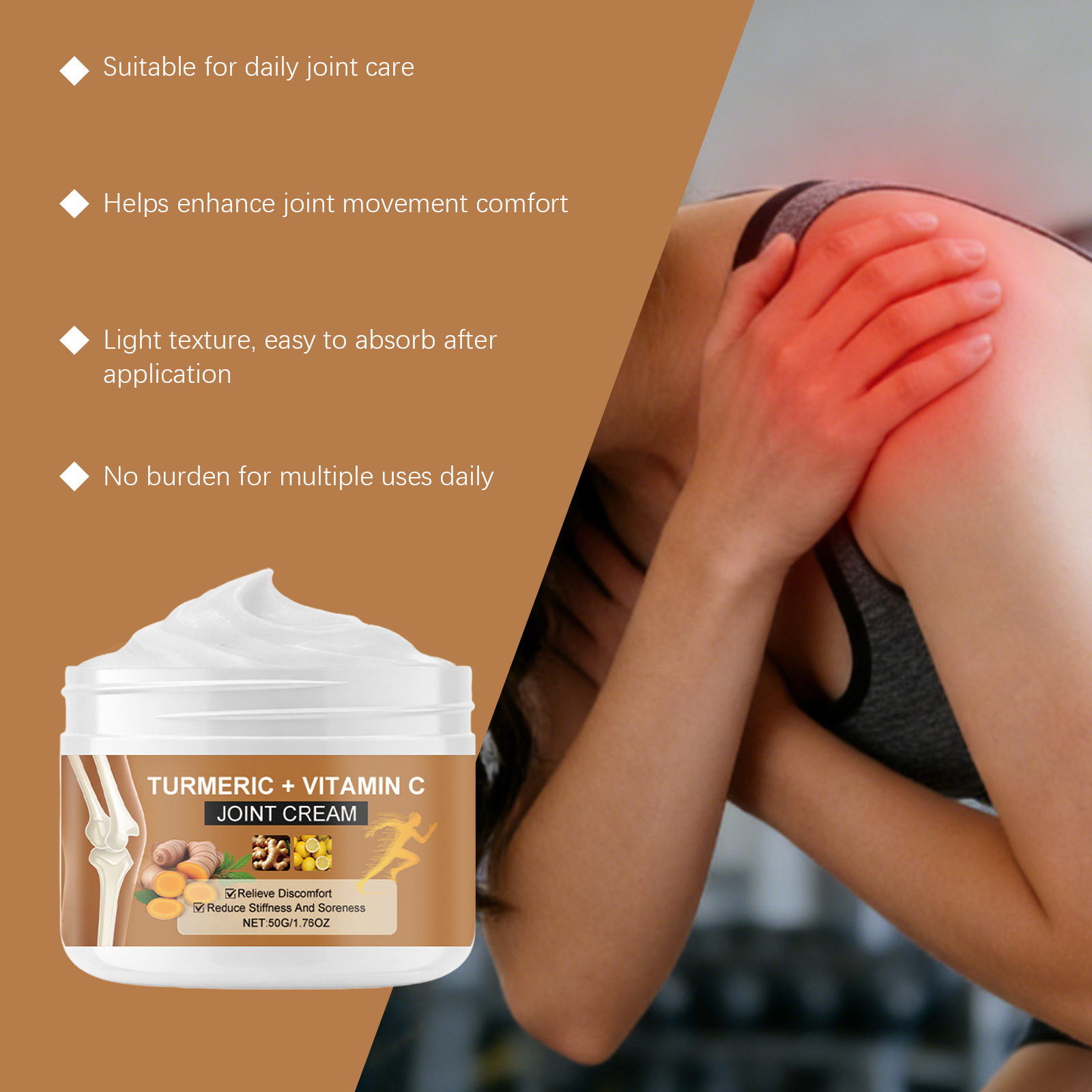 Joint Care Cream Nourishing Gentle Fresh Comfortable Maintenance Massage External Use Joint Knee Body Skin
