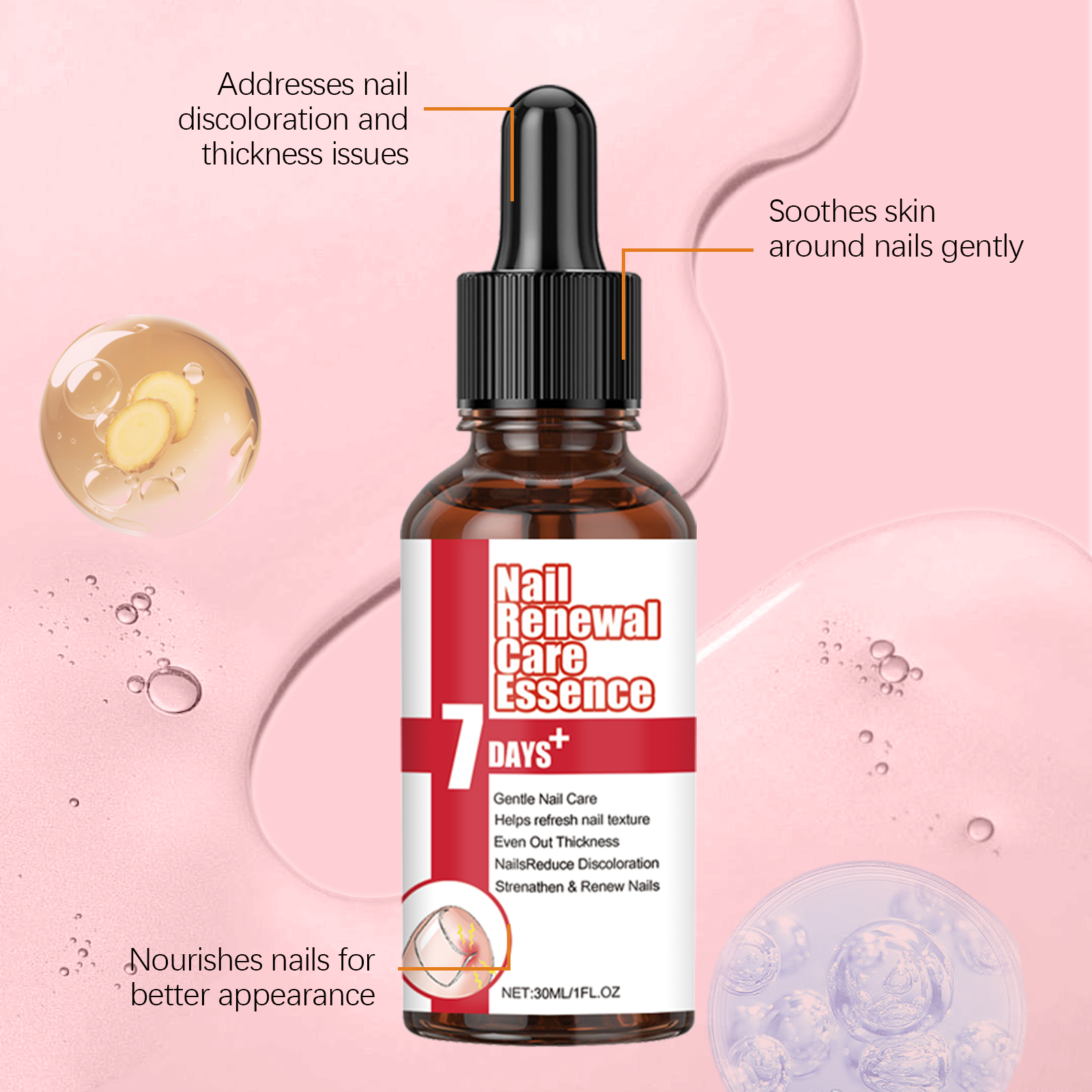 Nail Care Essence Gentle Moisturizing Mild Protect Refreshing Fast Absorb Fine Glossy For Nail Surface Finger Nails