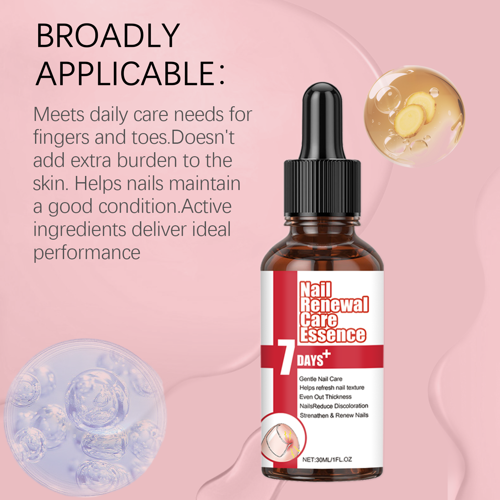Nail Care Essence Gentle Moisturizing Mild Protect Refreshing Fast Absorb Fine Glossy For Nail Surface Finger Nails