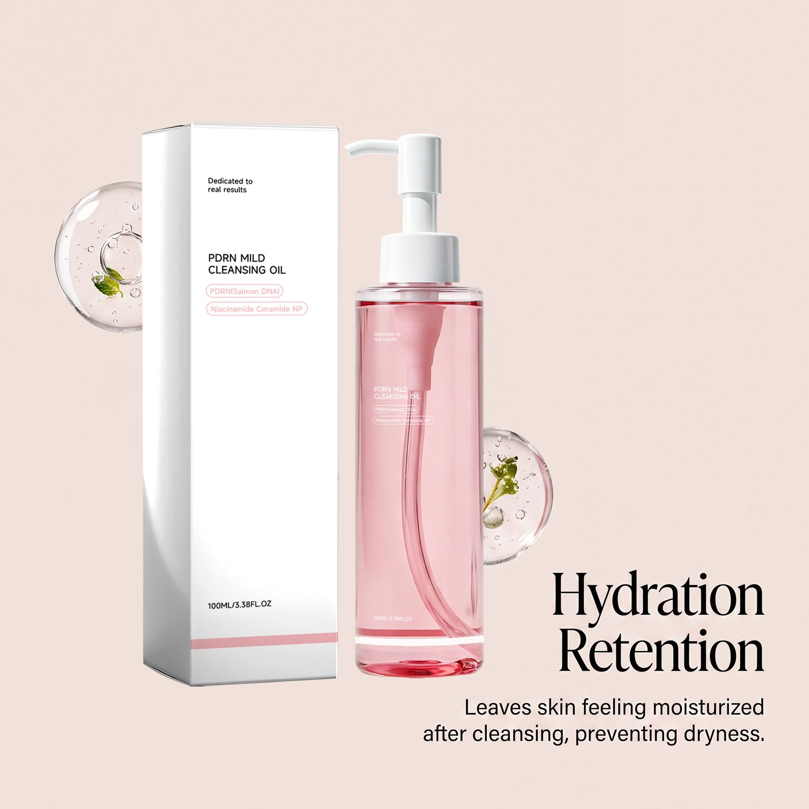 Mild Cleansing Oil Gentle Dissolve Makeup Hydrating Refreshing Soft Texture Easy Rinse Clean Facial Skin
