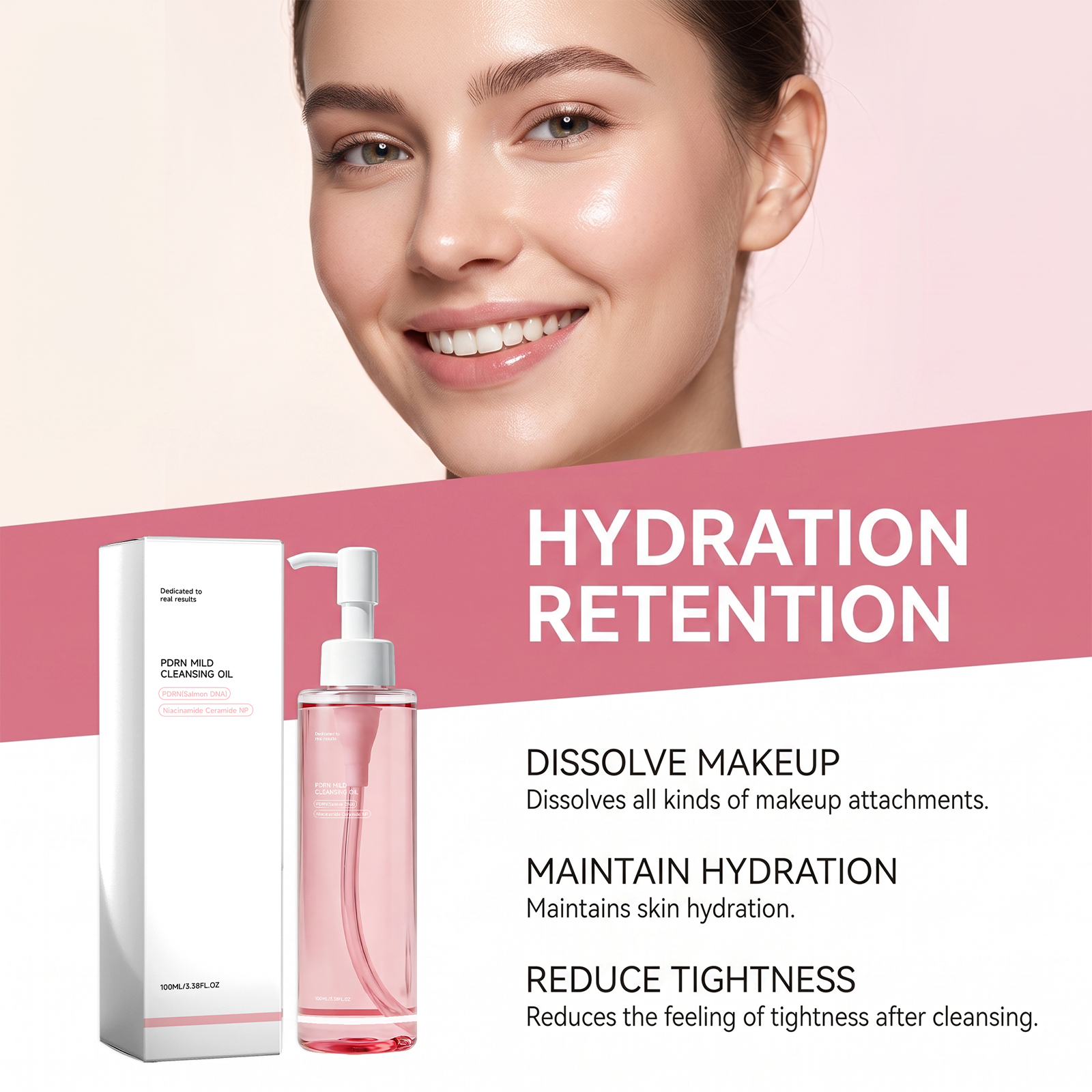 Mild Cleansing Oil Gentle Dissolve Makeup Hydrating Refreshing Soft Texture Easy Rinse Clean Facial Skin