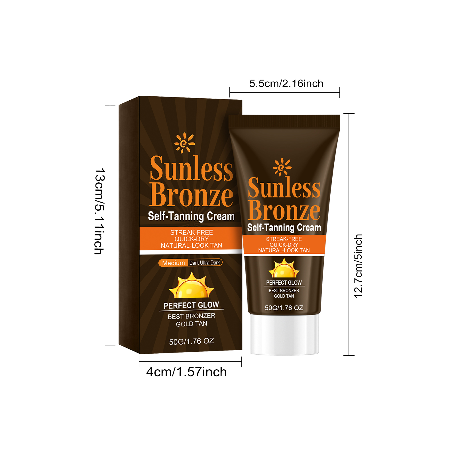 Self Tanning Cream Create Natural Bronze Wheat Skin Summer Even Bright Skin Light Smooth Texture