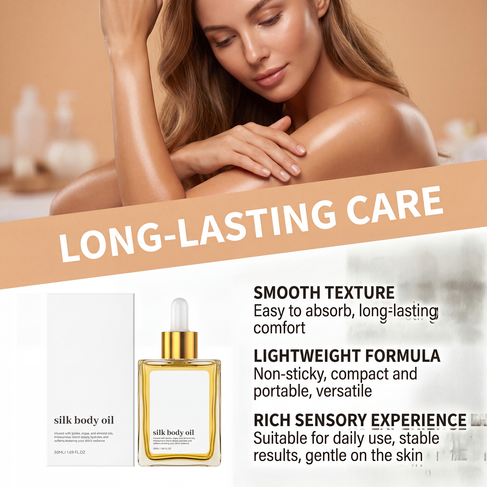 Moisturizing Body Essential Oil Light Texture Easy Spread Hydrate Dry Skin Soft Watery Fresh Non Sticky
