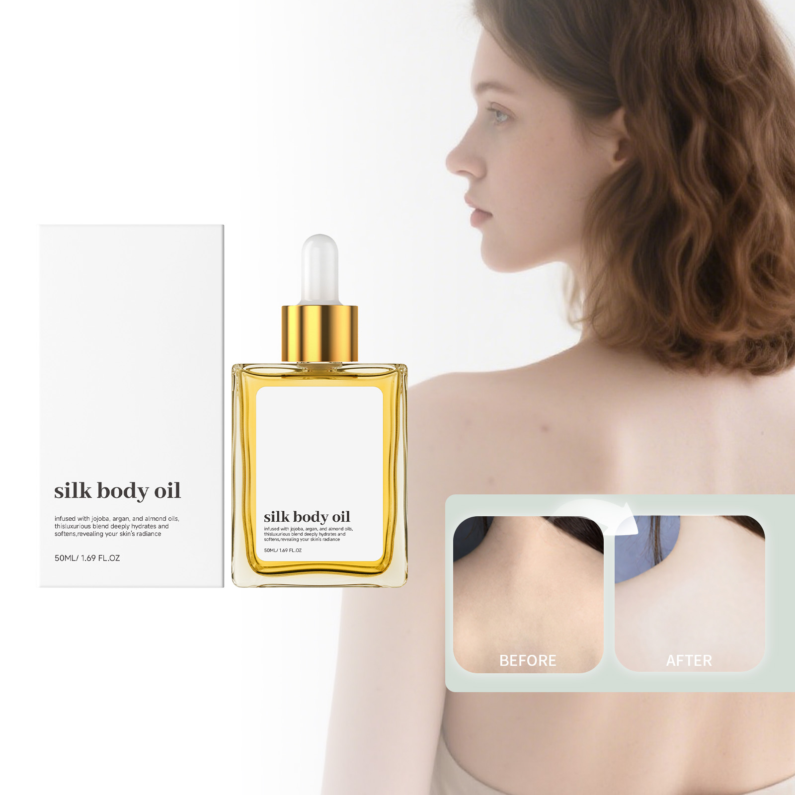 Moisturizing Body Essential Oil Light Texture Easy Spread Hydrate Dry Skin Soft Watery Fresh Non Sticky