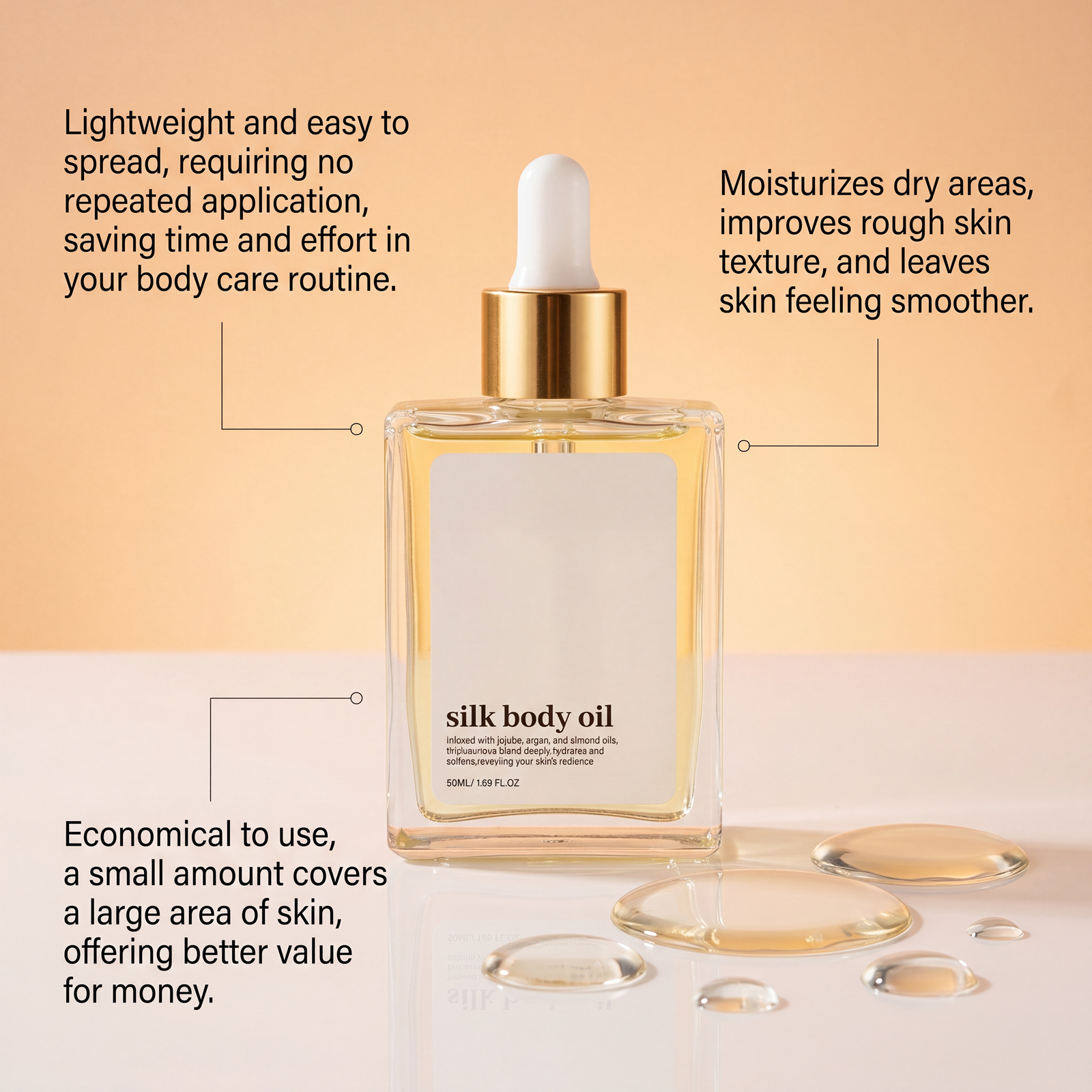 Moisturizing Body Essential Oil Light Texture Easy Spread Hydrate Dry Skin Soft Watery Fresh Non Sticky
