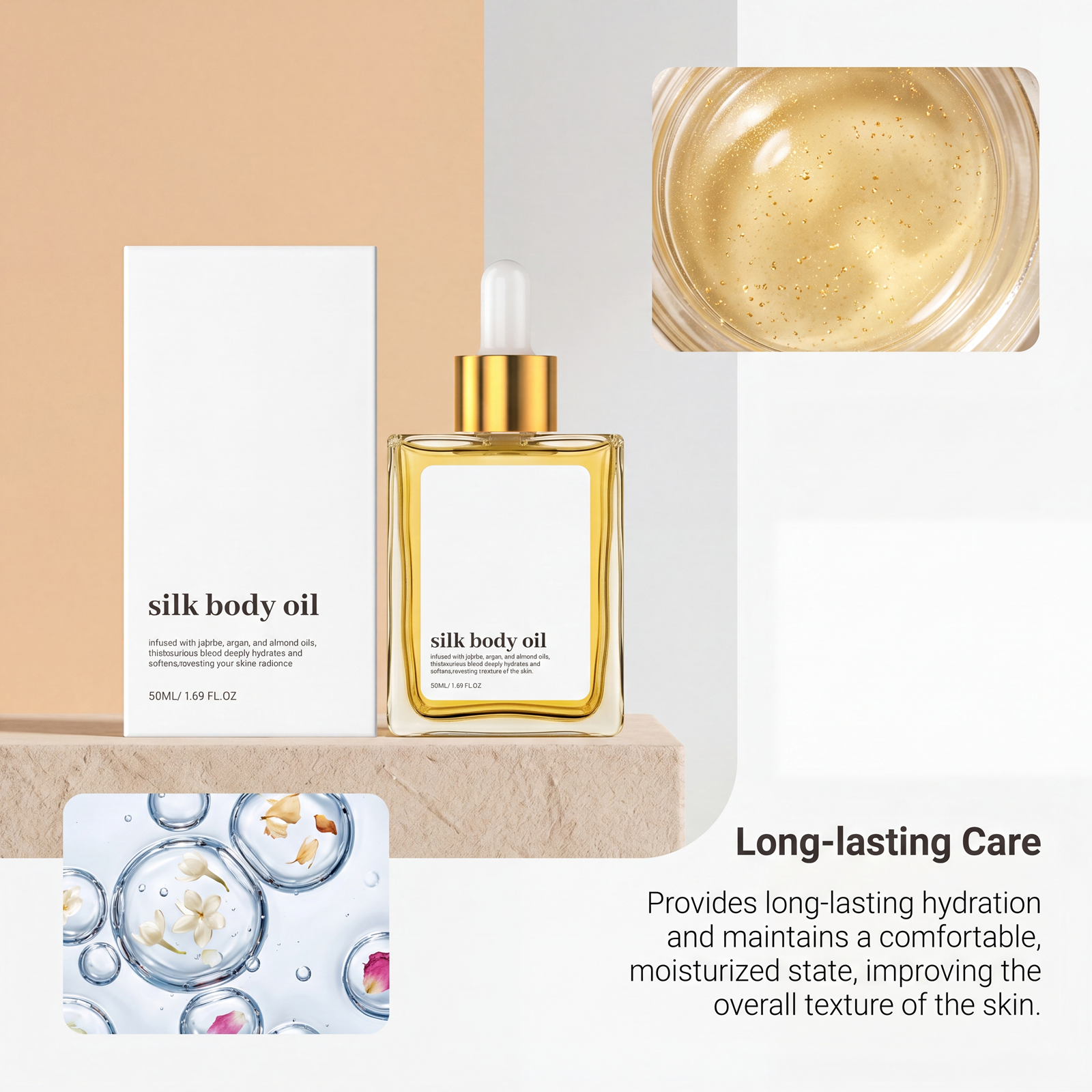 Moisturizing Body Essential Oil Light Texture Easy Spread Hydrate Dry Skin Soft Watery Fresh Non Sticky