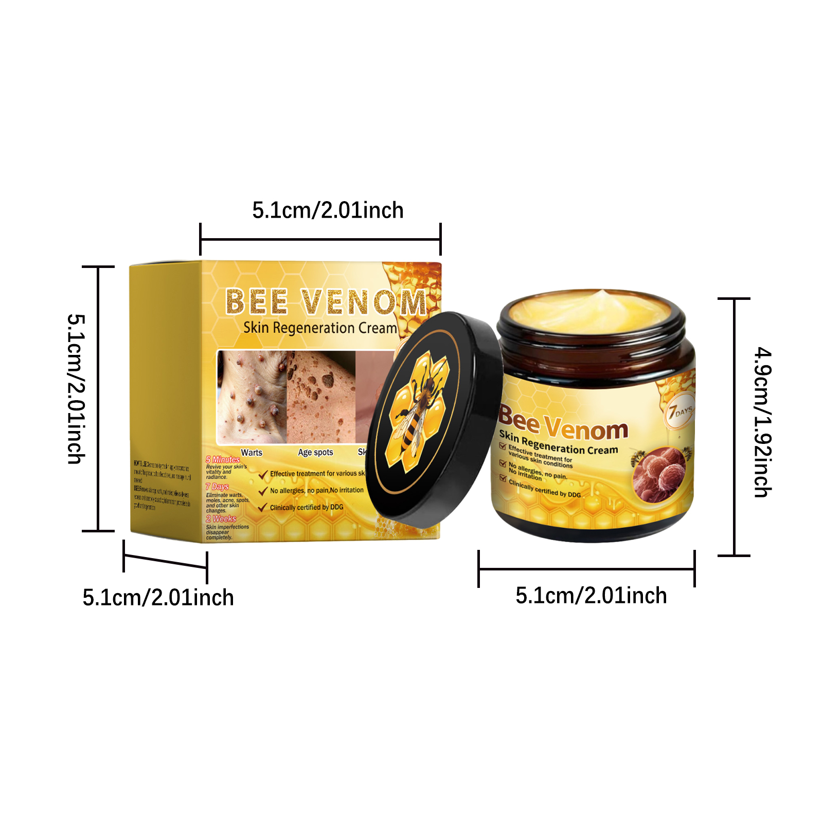 Bee Venom Skin Care Cream Body Skin Cleaning Remove Warts Smooth Skin Care Ointment