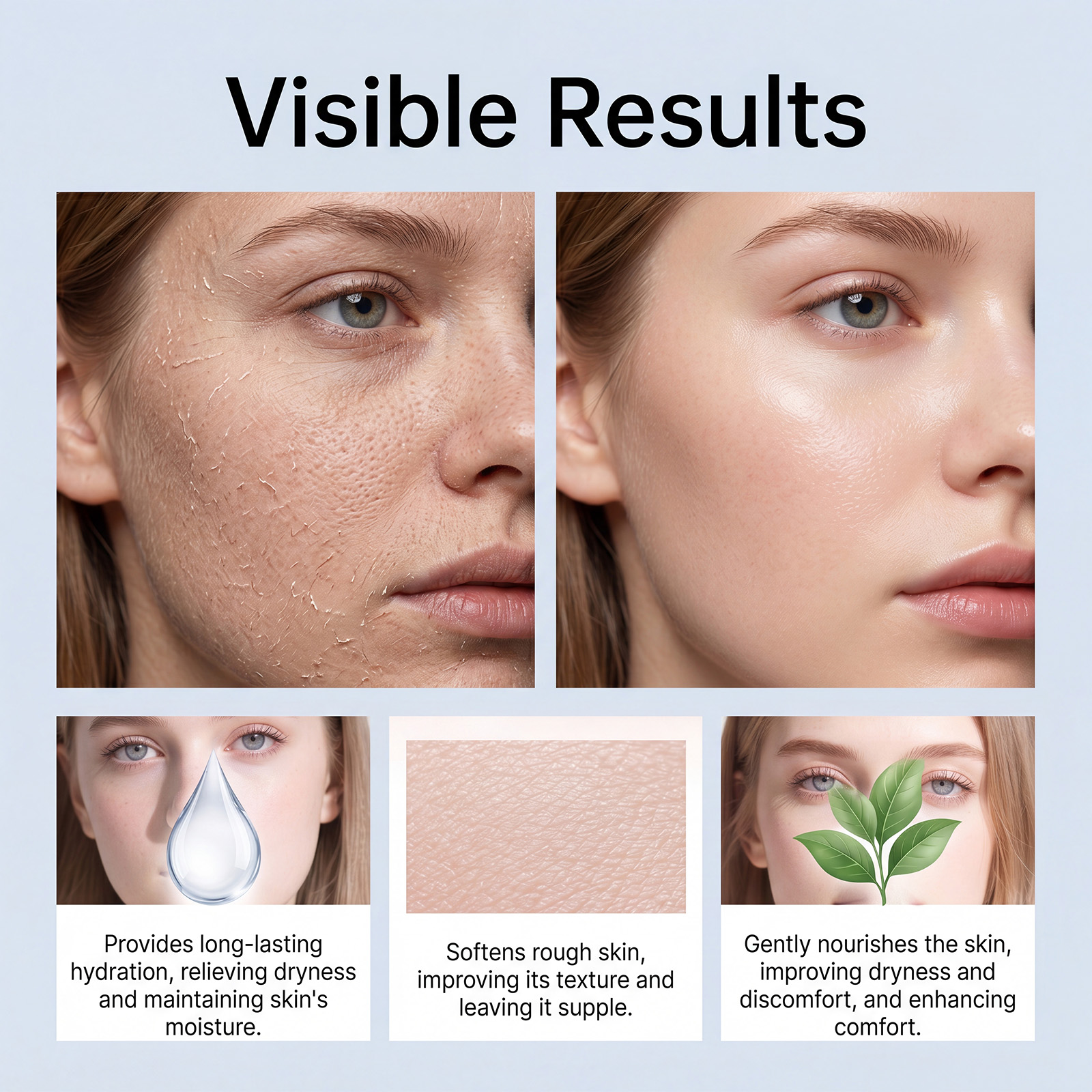 Butter Moisturizing Cream Soft Smooth Hydrating Refreshing Non Greasy Mild Formula Daily Facial Care