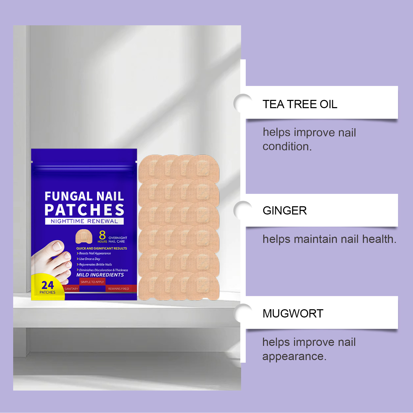 Nail Care Patches Gentle Care Soften Cuticles Moisturize Smooth Damaged Nails Daily Maintenance
