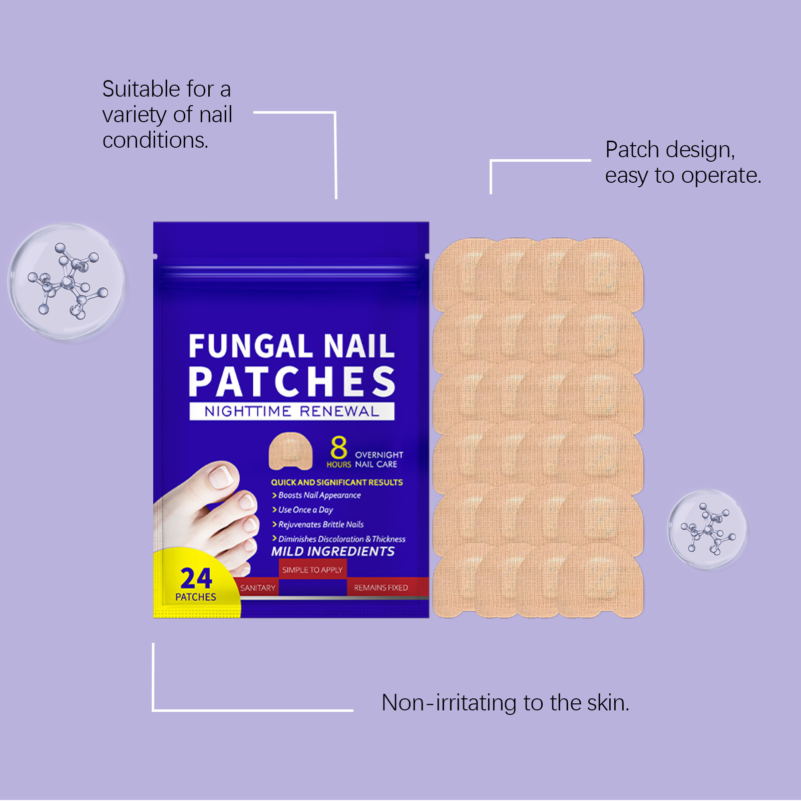 Nail Care Patches Gentle Care Soften Cuticles Moisturize Smooth Damaged Nails Daily Maintenance
