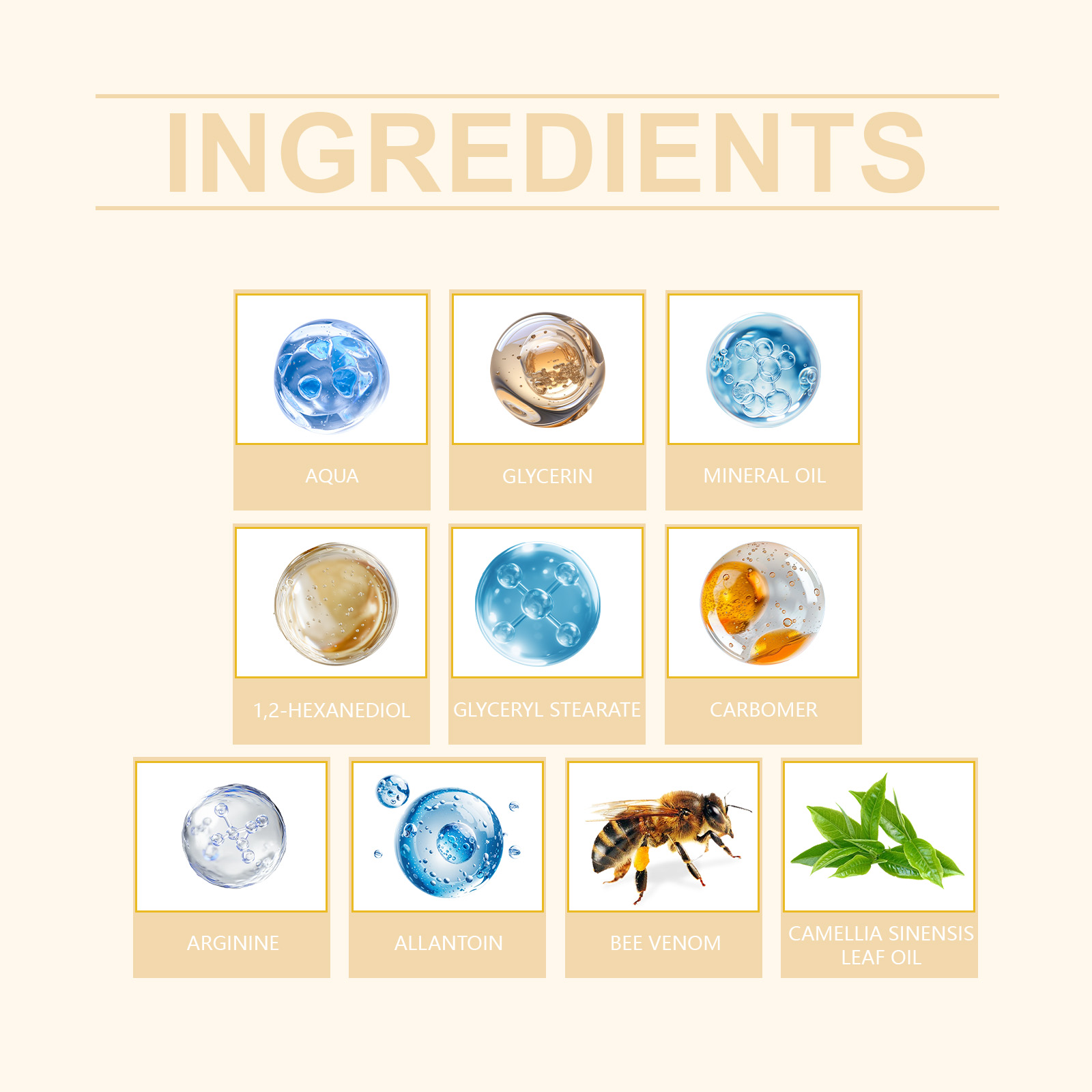 Bee Venom Multi-effect Care Cream Mild Comfort Tender Body Skin Refreshing Non-sticky Moisturizing Delicate Skin