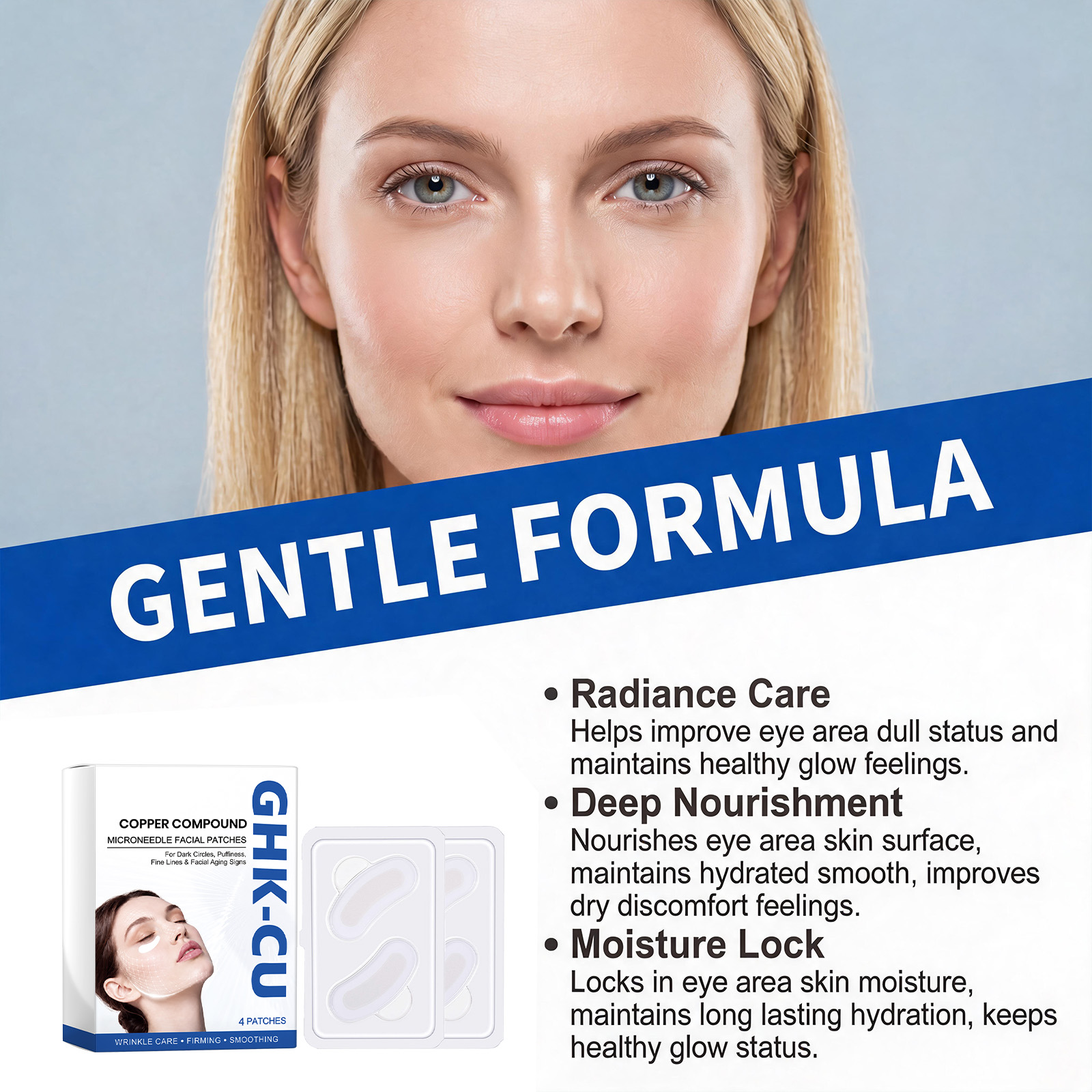 Eye Bright Care Patch Thin Breathable Snug Durable Mild Skinfriendly Eye Moist Home Essential