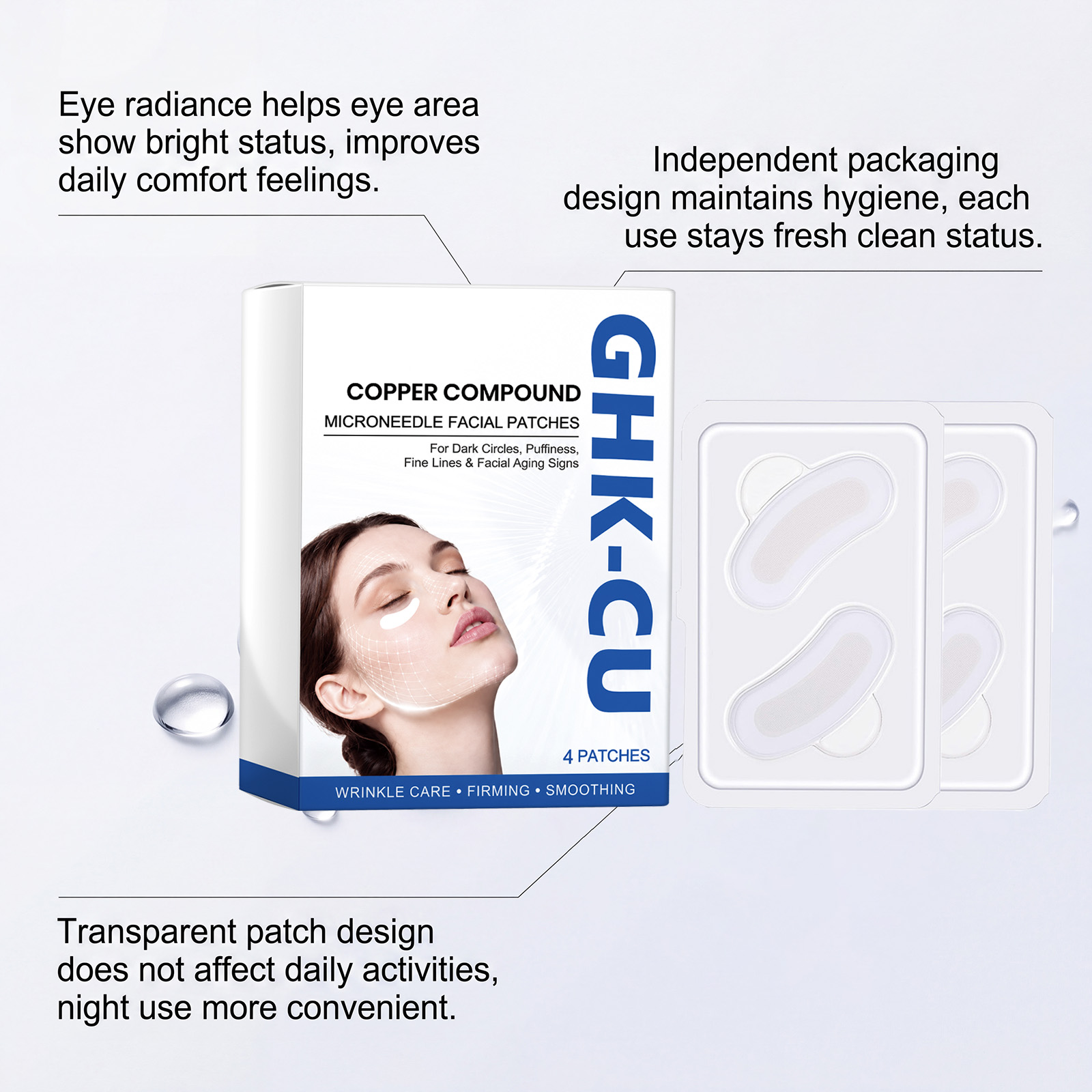 Eye Bright Care Patch Thin Breathable Snug Durable Mild Skinfriendly Eye Moist Home Essential