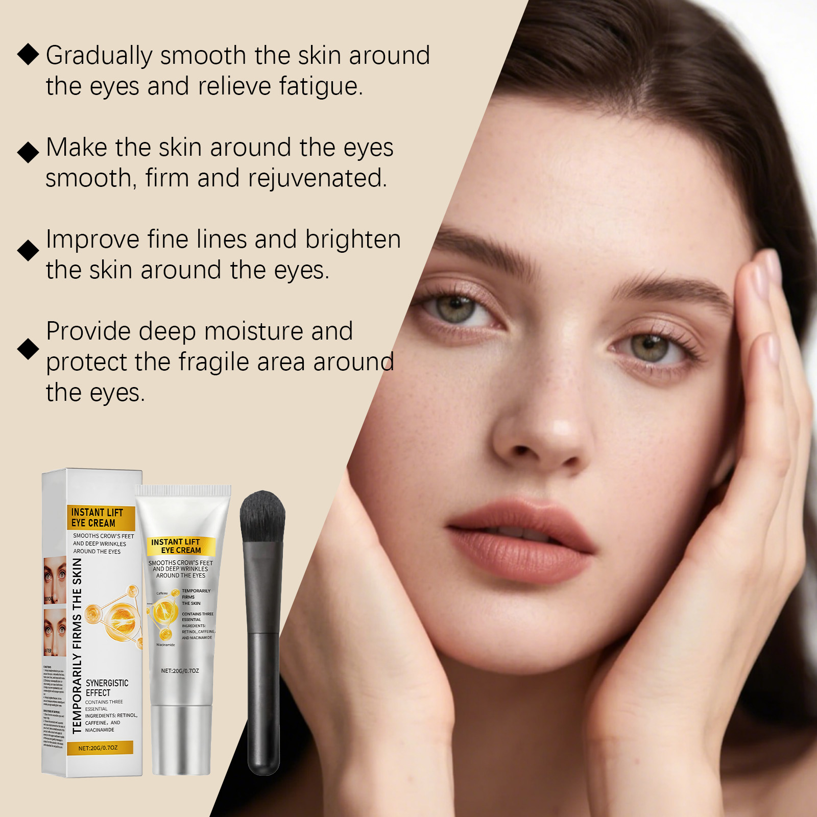Eye Cream Hydrous Light Texture Daily Mild Moisturizing Delicate Soft Hydrate Eye Skin Care Balm