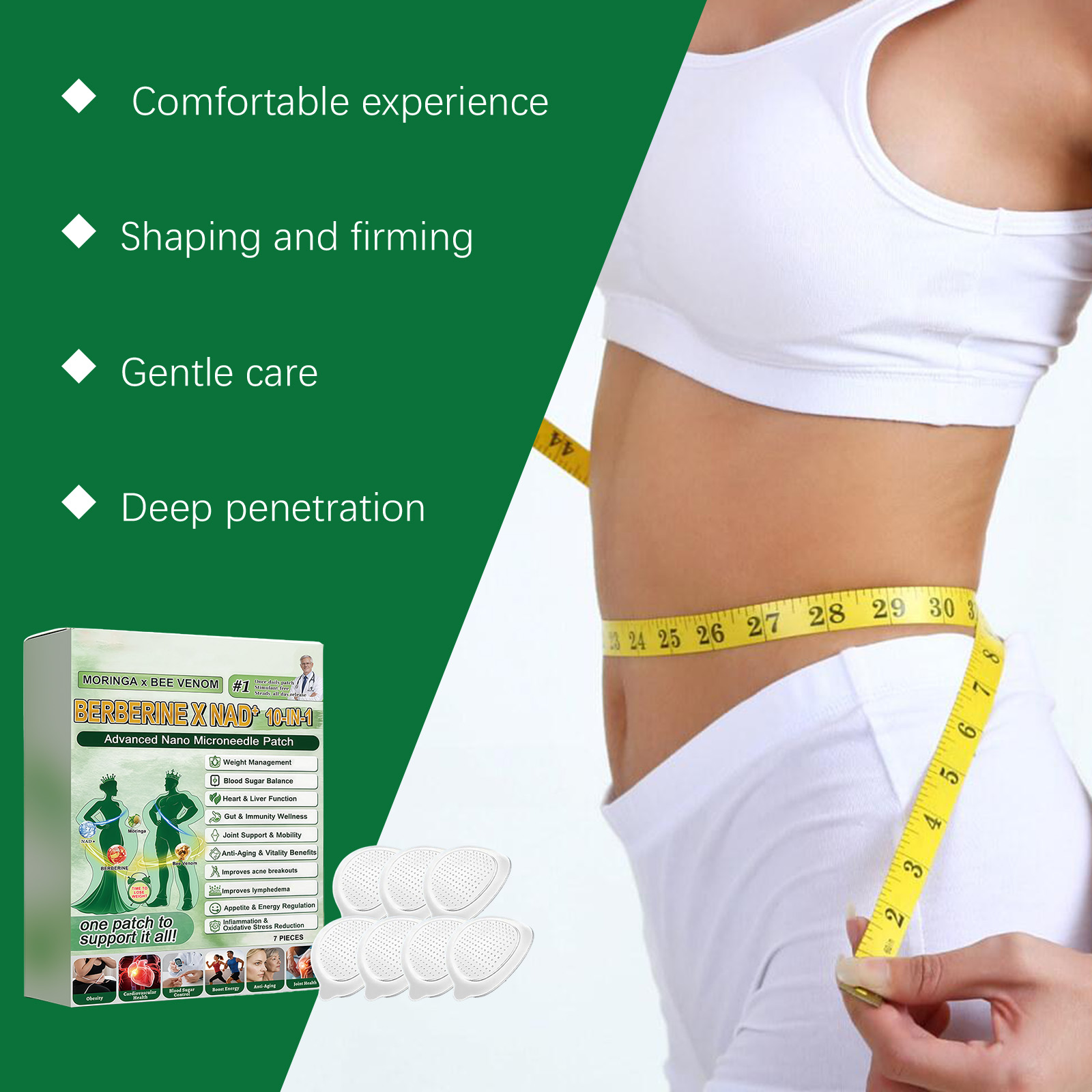 Body Care Patch Lightweight Breathable Comfortable Fit Skin Shape Management Enhance Curves Display Contour