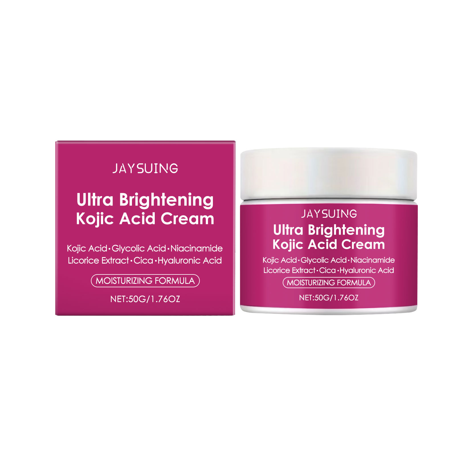 Kojic Acid Moisturizing Cream Protect Delicate Facial Skin Brighten Complexion Lock Moisture Nourish Complexion