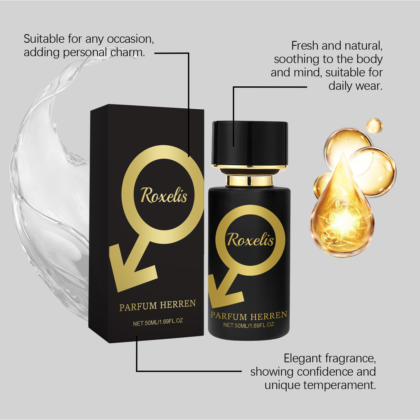 Eau De Cologne Natural Pure Mild Fragrance Long Lasting Charming Gentleman Daily Scent Perfume
