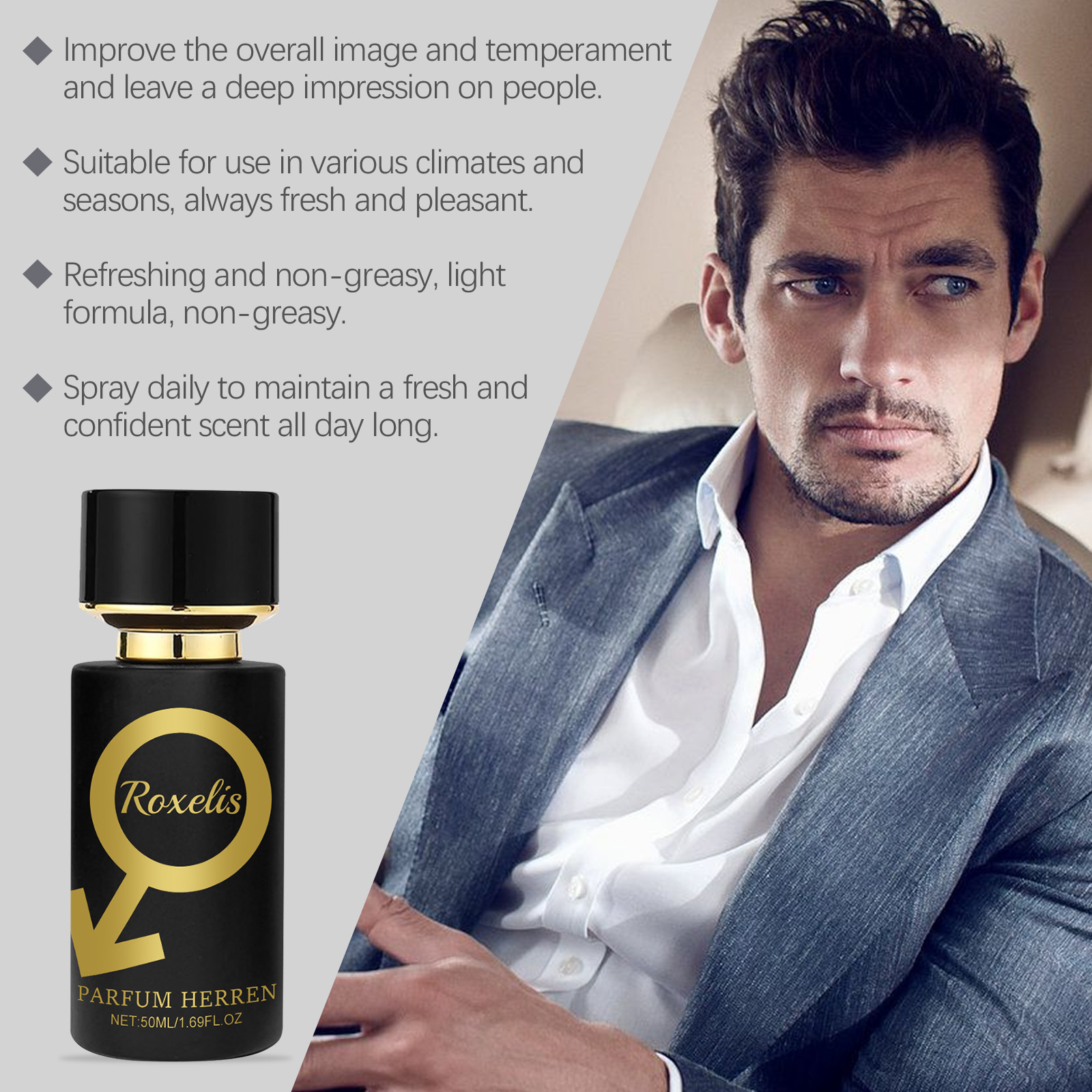 Eau De Cologne Natural Pure Mild Fragrance Long Lasting Charming Gentleman Daily Scent Perfume