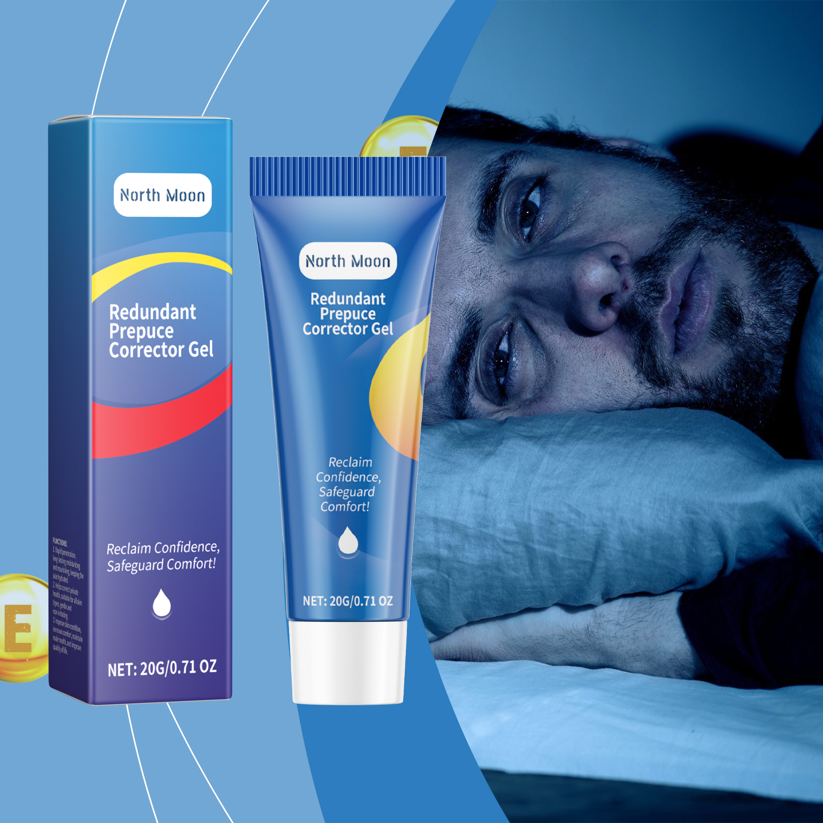 Men Repair Gel With Herbal Ingredients Mild Soothing Repair Moisturizing Care