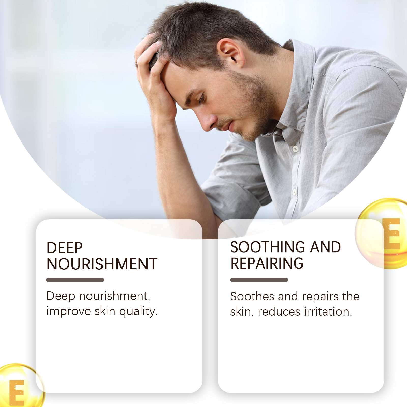 Men Repair Gel With Herbal Ingredients Mild Soothing Repair Moisturizing Care
