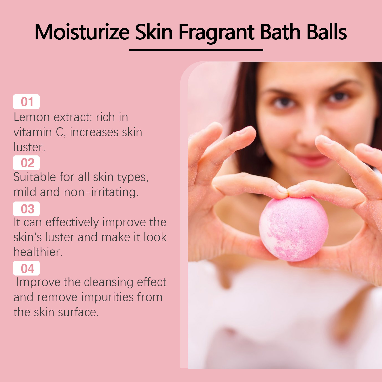 Bath Bomb Bubble Bath Moisturizing Floral Scent Deep Cleansing Relaxing Soak For Skin Refreshment And Comfort 1 PCS