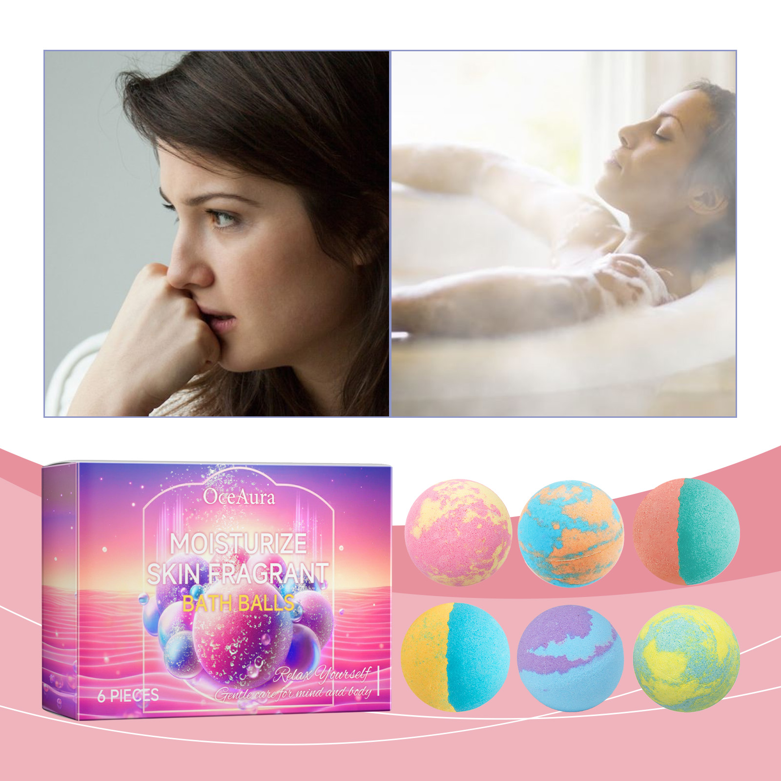 Bath Bomb Bubble Bath Moisturizing Floral Scent Deep Cleansing Relaxing Soak For Skin Refreshment And Comfort 1 PCS