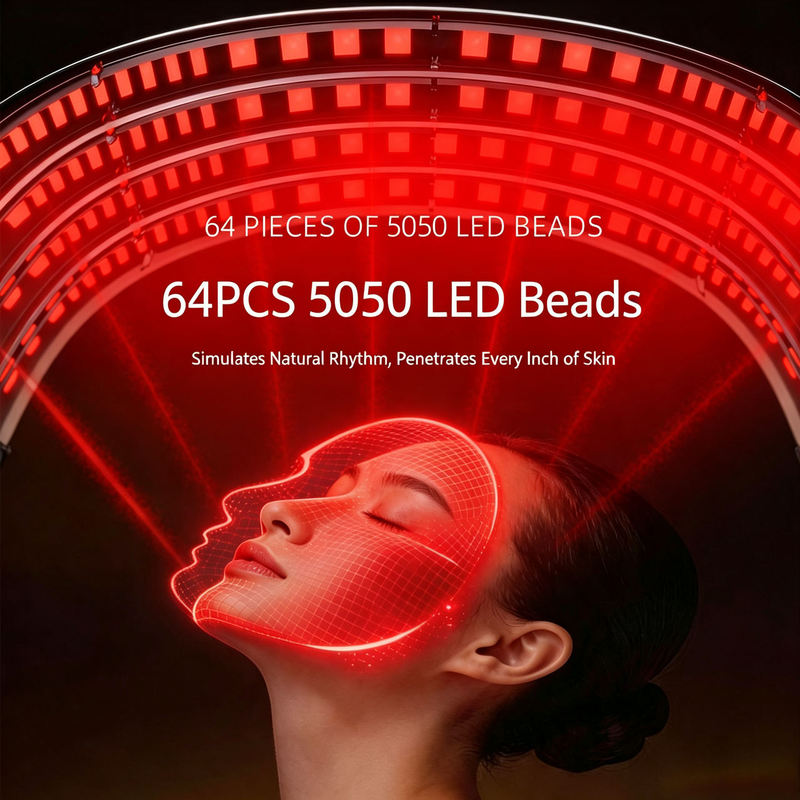 Foldable LED Phototherapy Face Mask 7 Color Photon Mask With Multi Light Energy Technology Red Blue Near Infrared Light for Skin Care Treatment