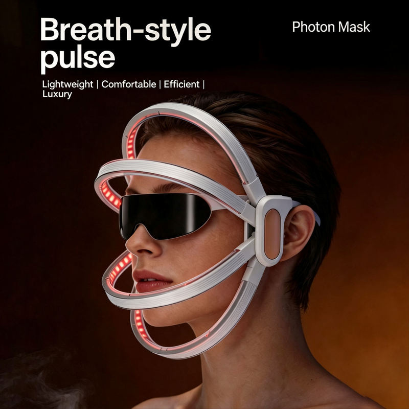 Foldable LED Phototherapy Face Mask 7 Color Photon Mask With Multi Light Energy Technology Red Blue Near Infrared Light for Skin Care Treatment