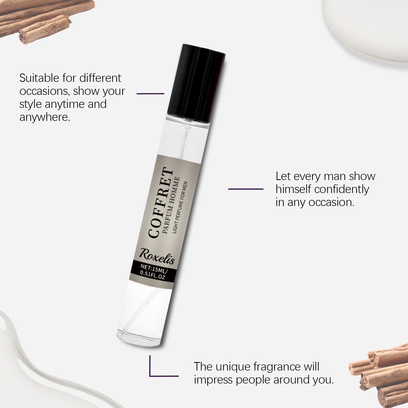 Cologne Party Perfume Cedarwood Cinnamon Fresh Long Lasting For Daily Wear And Dates