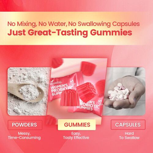 (Pack of 4) Cranberry Probiotic Gummies Targeting Body Odor Womens Health and Body Balance Vegan 60 Gummies per Pack