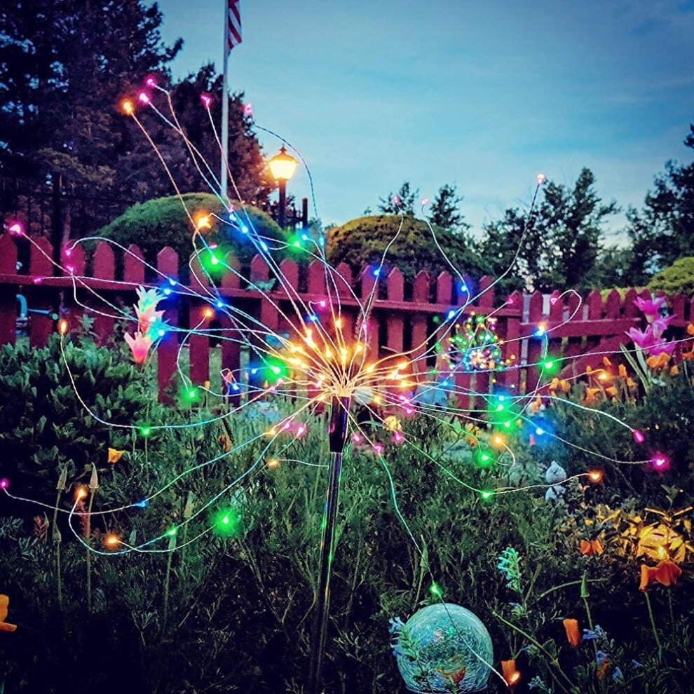 Solar Garden Decorative Lights Solar Wires String Landscape Light-DIY Flowers for Walkwa