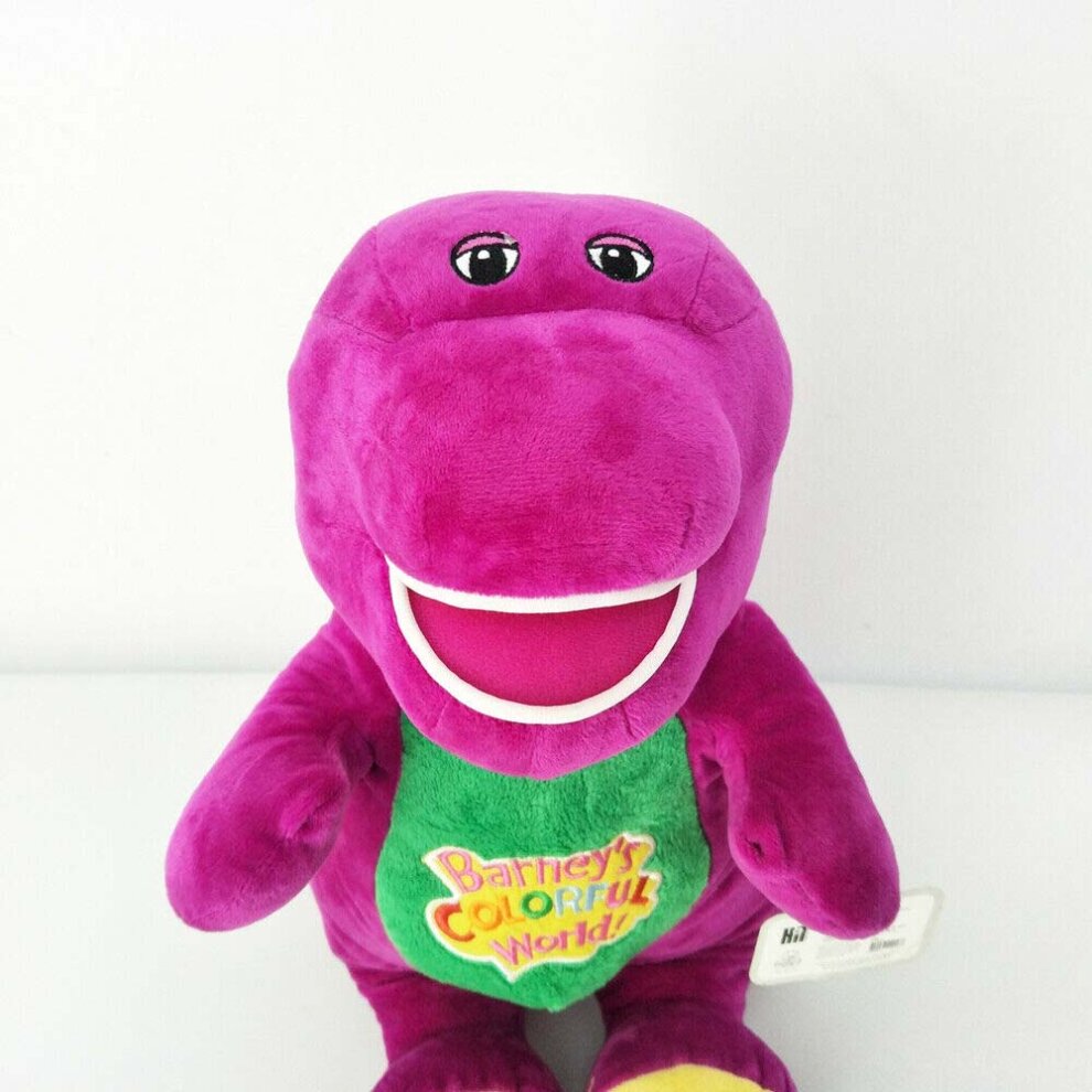 30cm Barney The Dinosaur Sing I LOVE YOU Song Purple Plush Doll Toy Kids Gift