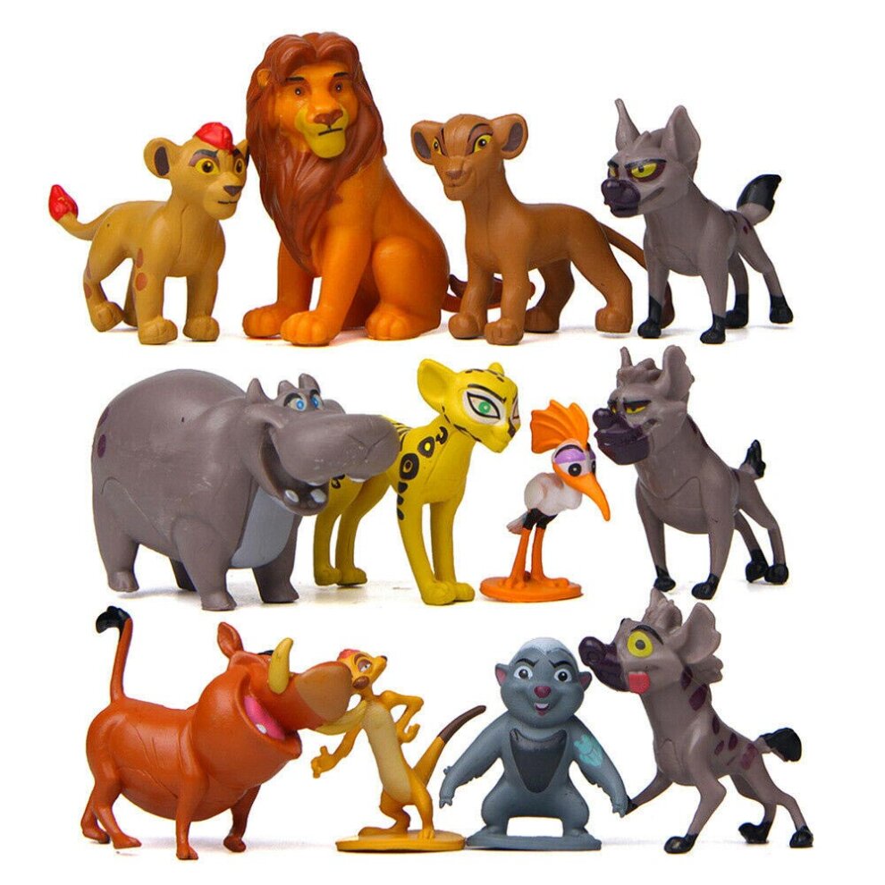 12X Cartoon The Lion King Guard Simba Mufasa Pumbaa Timon Action Figure Toy Gift