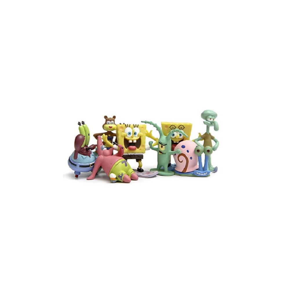 (8pcs) 8pcs SpongeBob Patrick Star Squidward Figure Toy