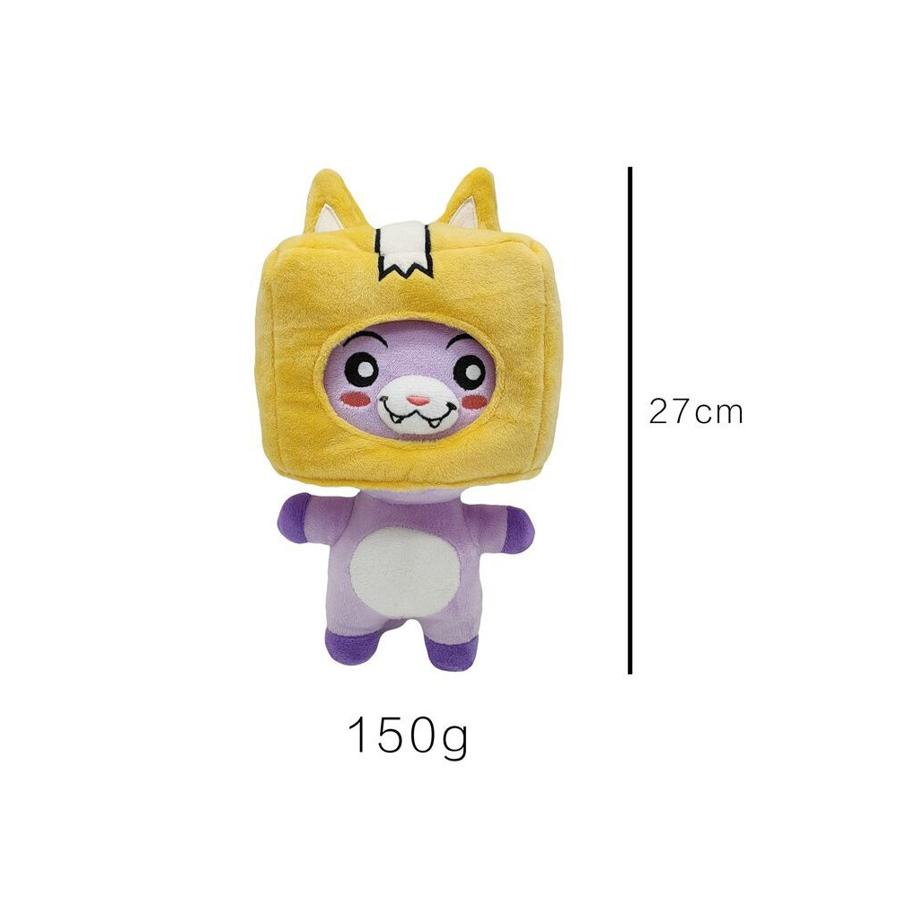 Lankybox Plush Toy Detachable Boxy Foxy Rocky 3pcs Set  Birthday Gifts For Kids and Fans Valentine Gifts for Her Car Office Room Decoration Soft Pillow Great Collections for Cartoon Fans