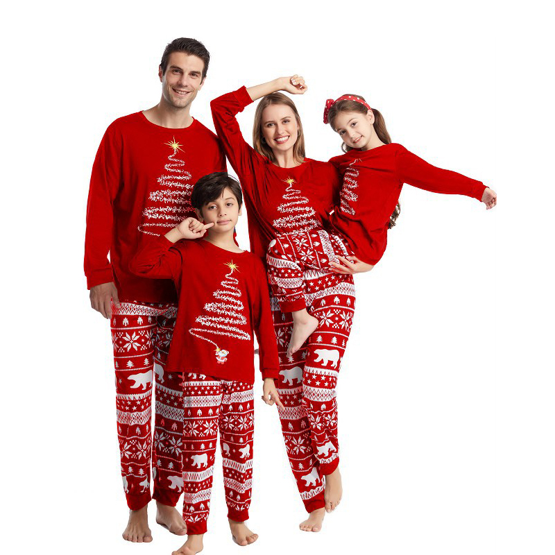 (2T Kids) Christmas Family Matching Pajamas Adults Kids Family Outfit Top and Pants 2PCS Xmas Sleepwear Baby Jumpsuit Dog Clothes Matching Outfits Pajamas Sets Merry Christmas Homewear