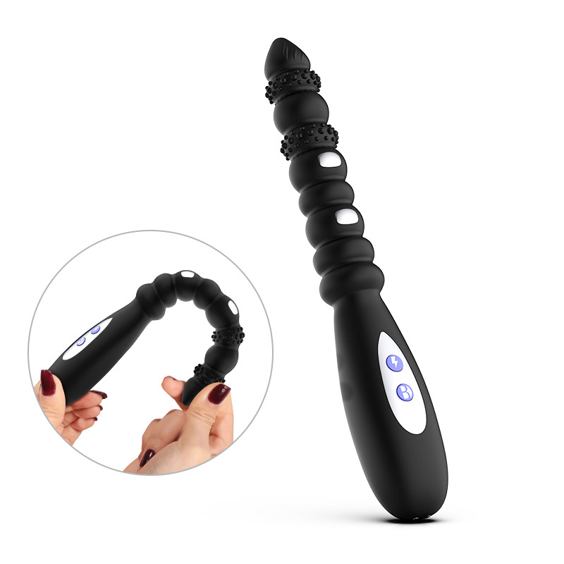 Sex Toy Vibrator G-Spot Prostate Stimulator Massager Anal Bead Butt Plug Masturbator for Women Men Women Couples with 10 Frequency Vibration and 3 Pulse Electric Shock Modes