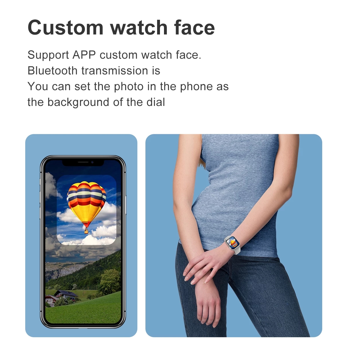 (Pink) Smart Watch Series 7 Women Men Sport Fitness Waterproof Smartwatch For Apple