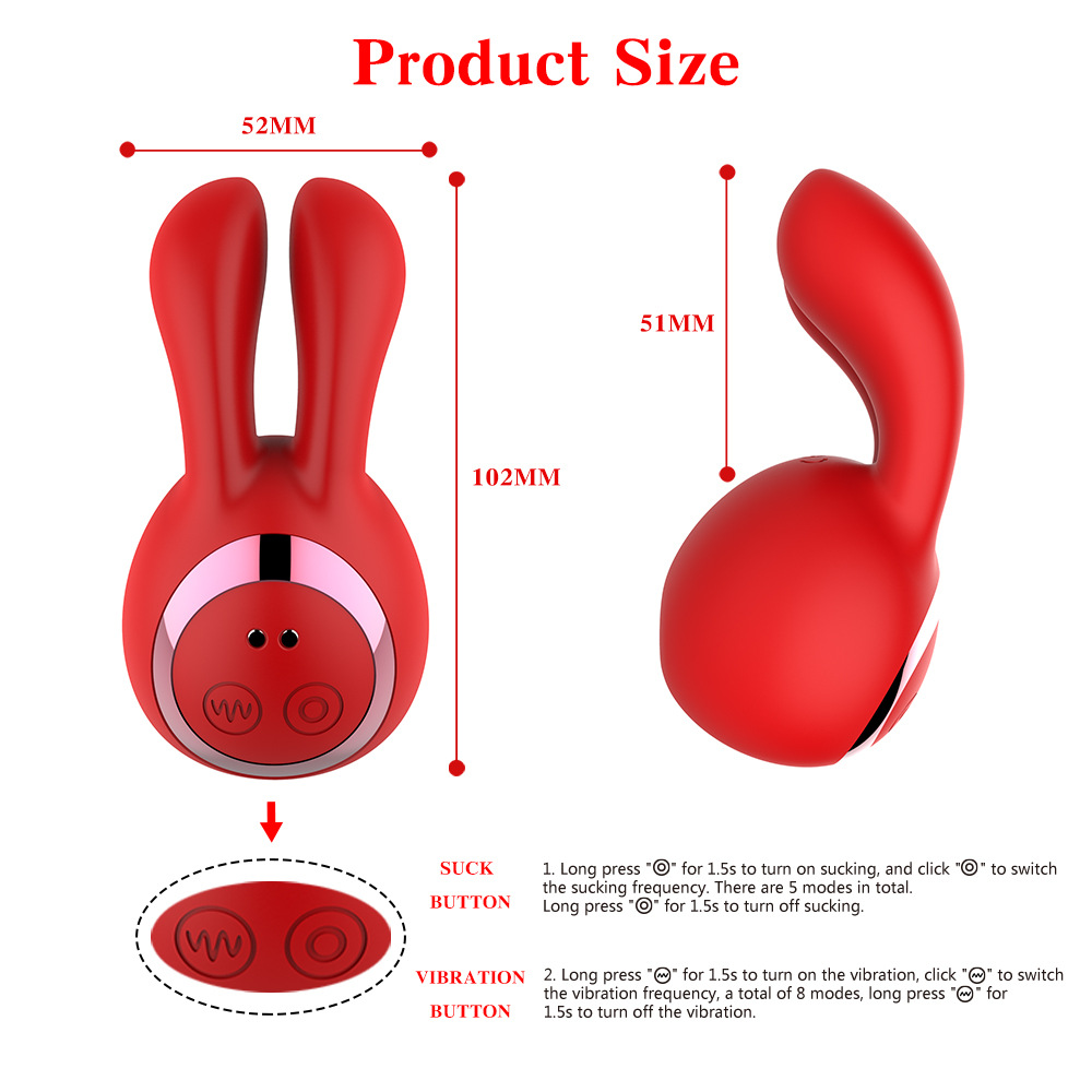 Clitoral Vibrator Sex Toy for Women Stimulation Nipple Clitoris Teaser Clit Sucker Adult Toys with 5 Sucking and 8 Vibrating Mode