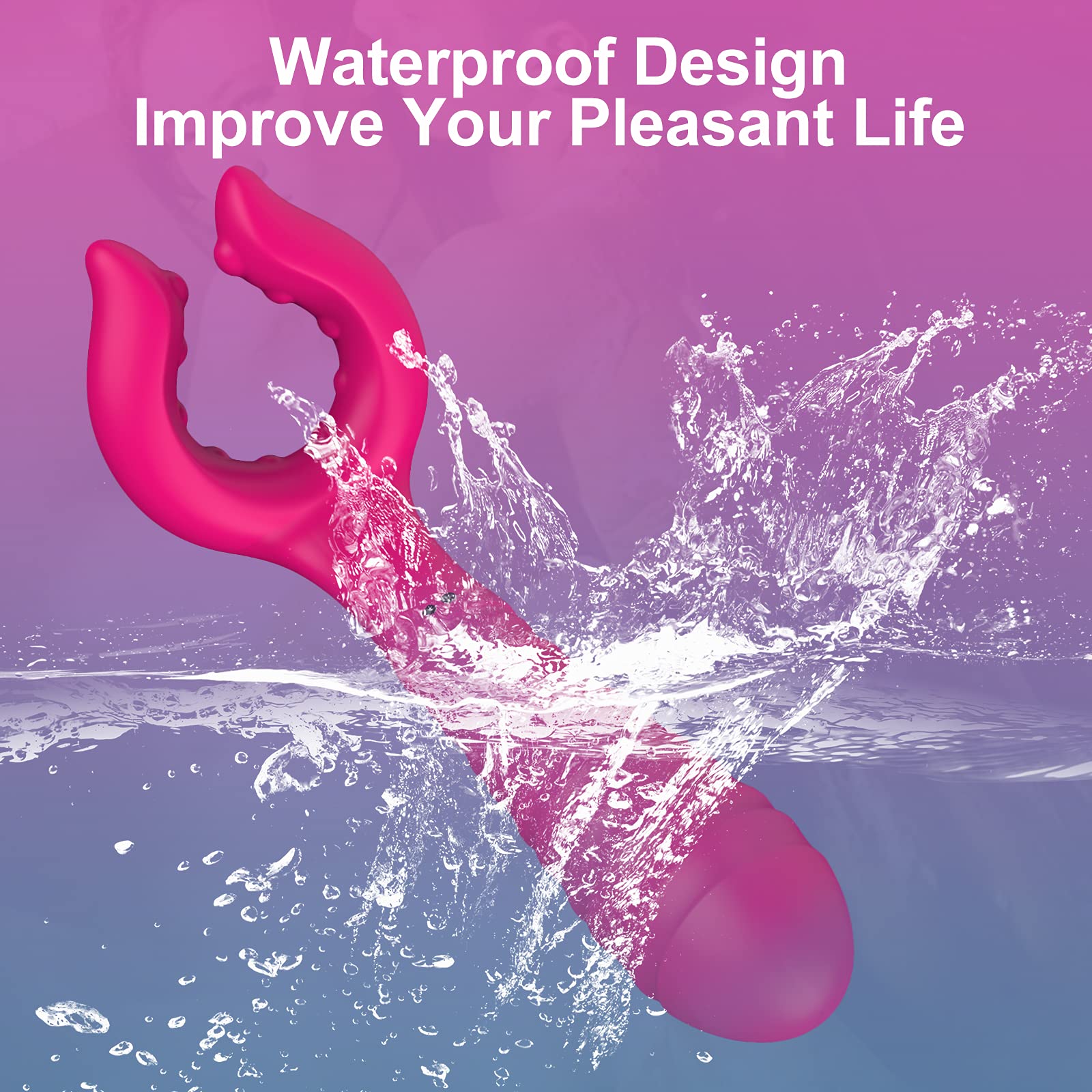 G-Spot Vibrator for Couple Clitoral Vagina Massaging Dildo G Spot Bullet Adult Sex Toys Rechargeable Waterproof Anal Stimulator with 12 Vibration Modes 3 Motors for Female Male Penis Clitoris Stimulation
