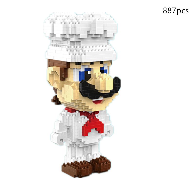 (Super Mario A) Super Mario Nano Block Bros Blocks Kids Educational Cowboy Mini Blocks Mario Building Brick Toys