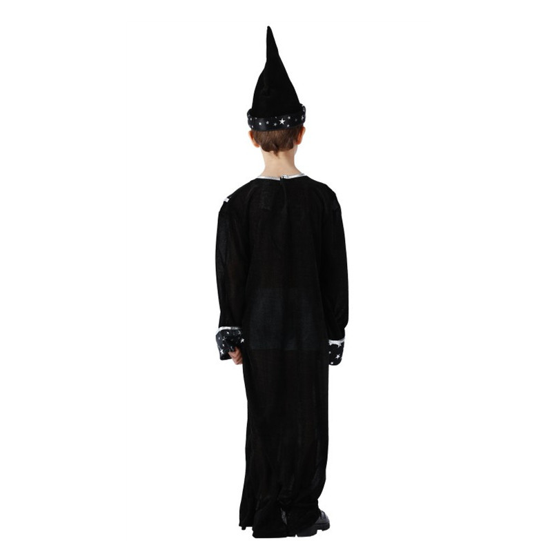 (110~120cm) Wizard Cape with Hat Kids Halloween Kids Costumes Role Play Magician Costume